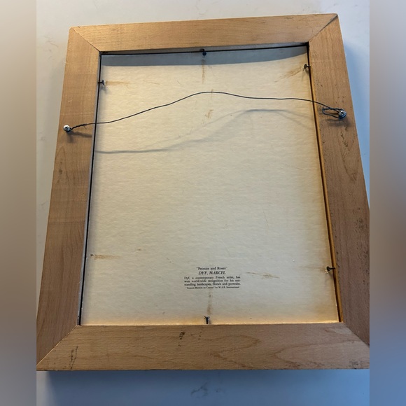 Vintage Framed Floral Still Life Print “Peonies and Roses" DYF, MARCEL - Picture 7 of 10